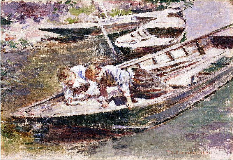 Theodore Robinson Two in a Boat France oil painting art